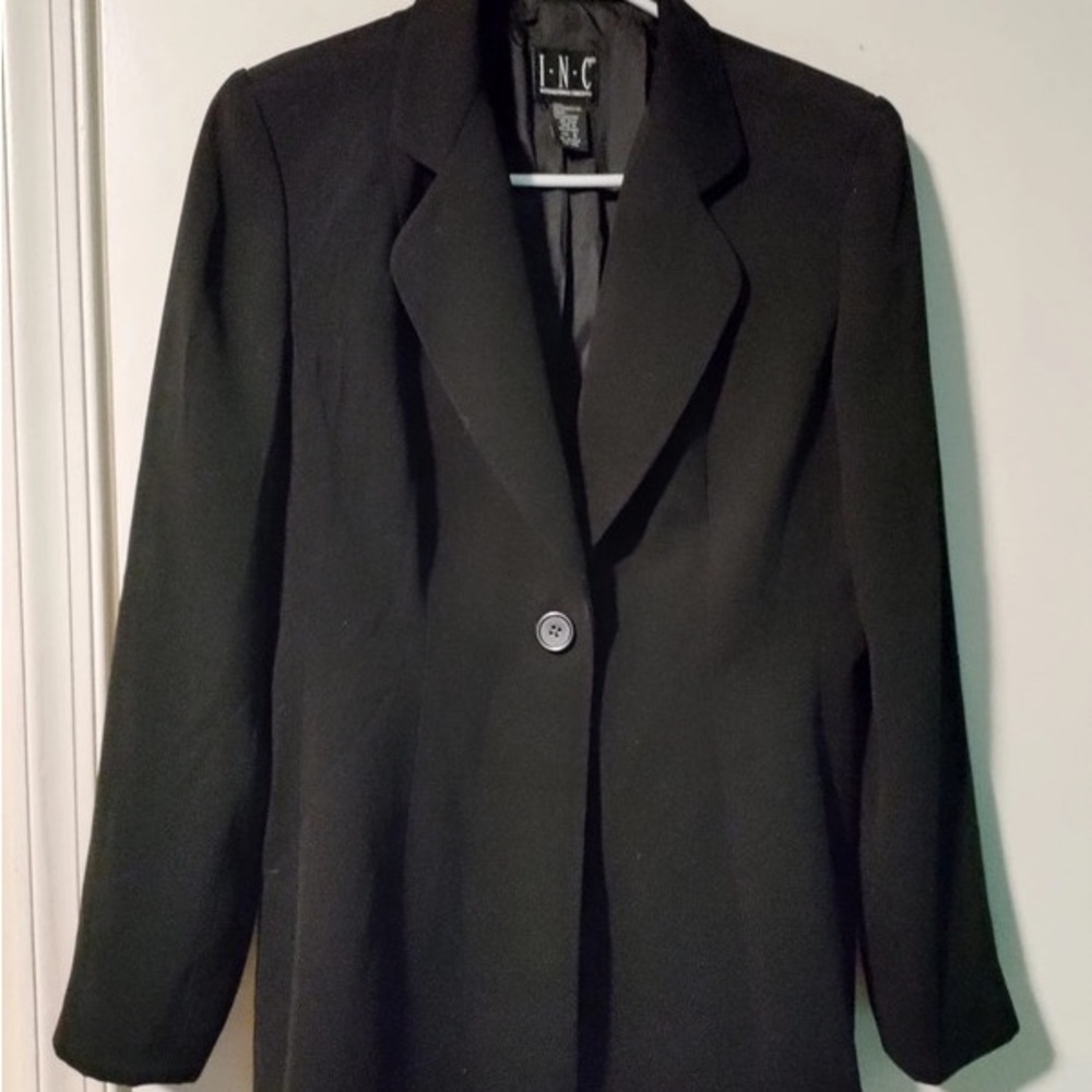 INC International Concepts Women's Elegant Black Blazer